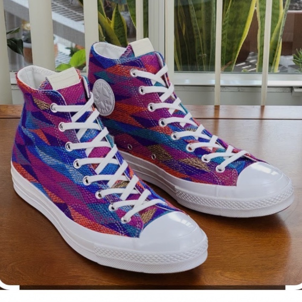 Converse 70 Hi 'Culture Weave' multicolored geometric jacquard.- M/8 &W/10